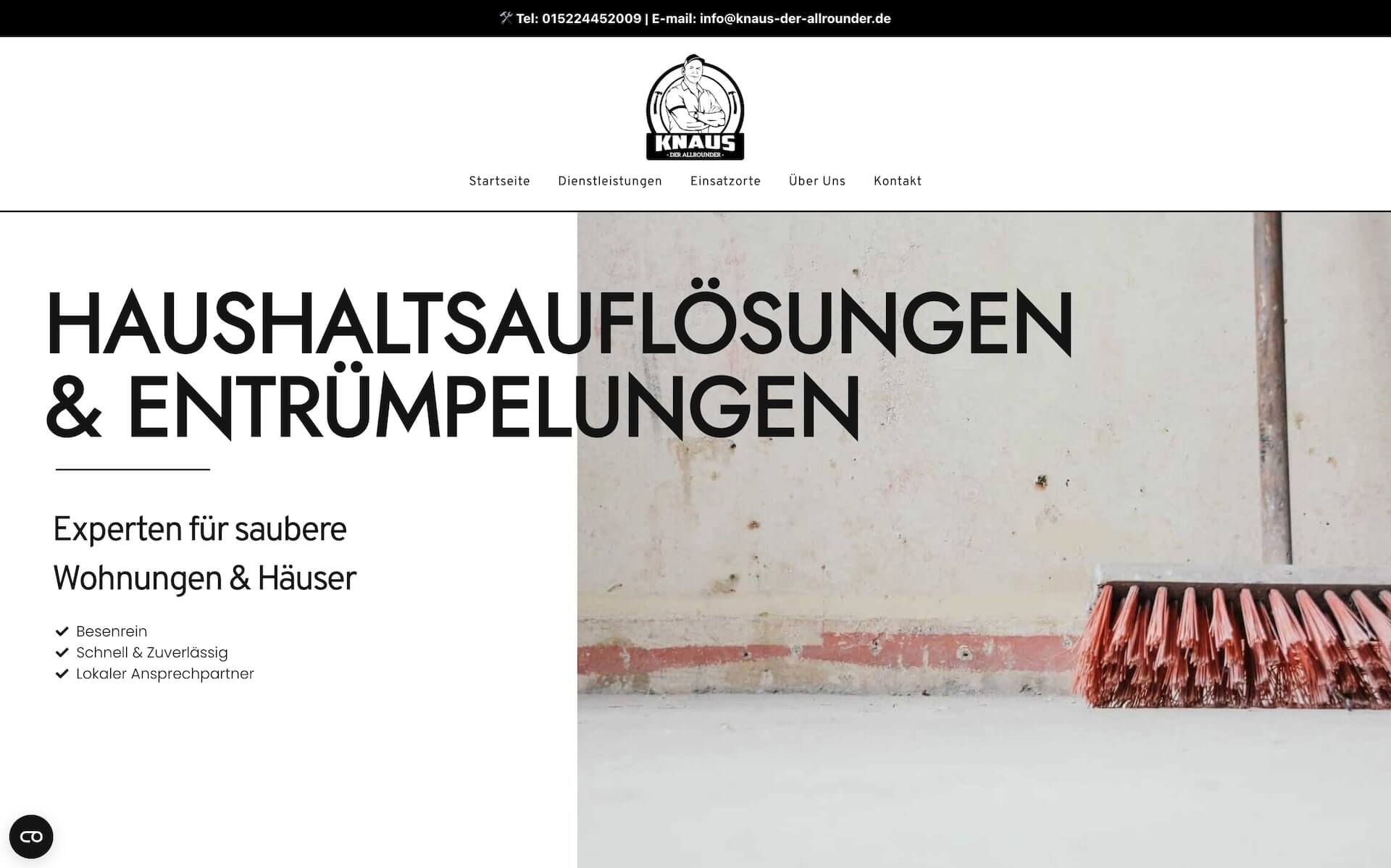 Pfalz Webdesign für den Handwerker Knaus der Allrounder